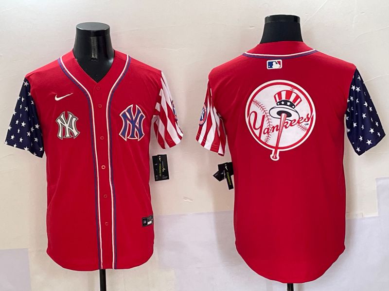 Men New York Yankees Blank Red a generation of national flags Jointly Name 2025 Nike MLB Jersey style 42->new york yankees->MLB Jersey